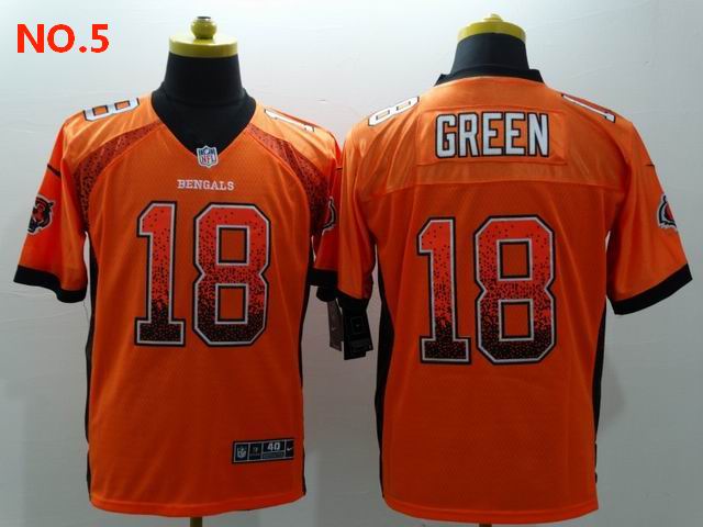 Cheap Men's Cincinnati Bengals #18 A.J. Green Jersey NO.5;